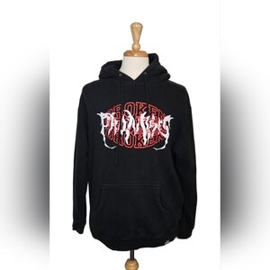 Broken Promises Hoodie Size L Streetwear Graphic Pullover Cobra Grunge Skate Alt